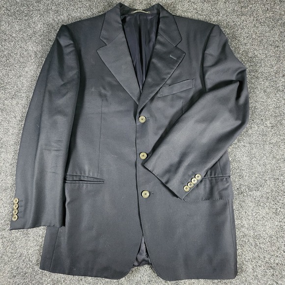 Ermenegildo Zegna Other - Ermenegildo Zegna Sport Coat Suit Jacket Blazer 38R Dark Navy 3-Button Wool